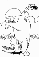 A coloring page of winnie the pooh - eyore